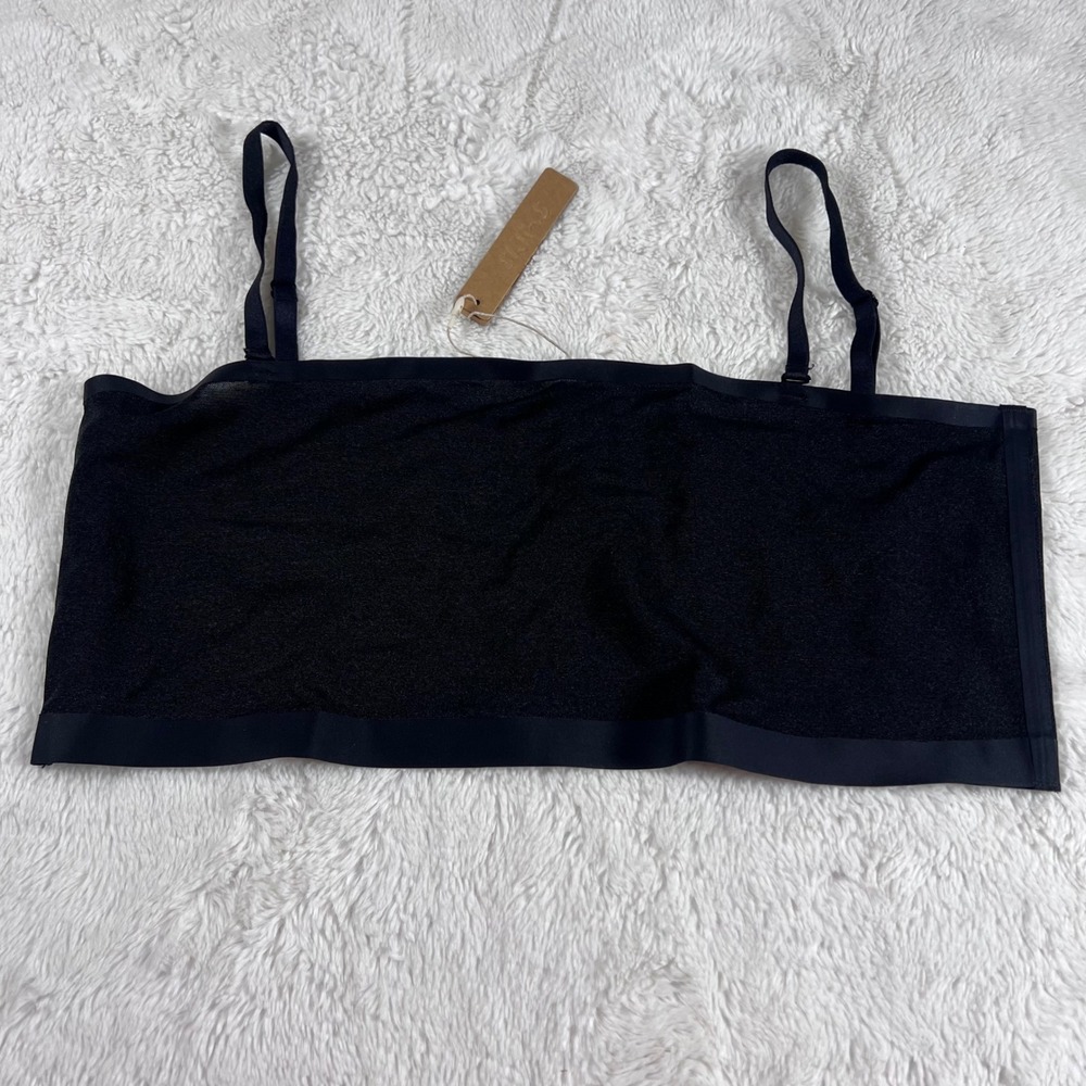 SKIMS Fits Everybody Bandeau Bra Onyx Black 2X Removable‎ Straps BR-BND-0254 NEW